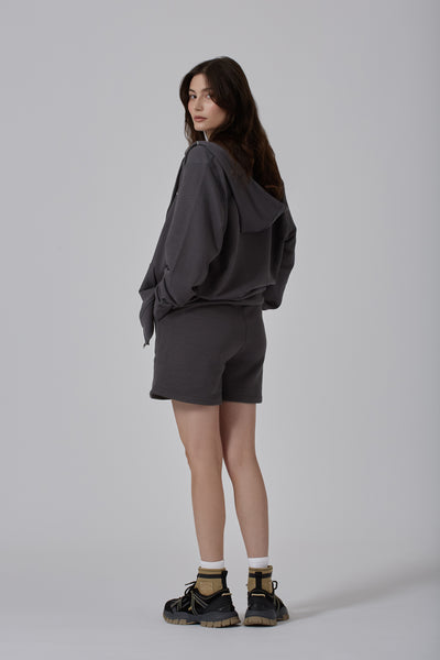 THE ESSENTIAL SWEAT SHORT - CHARCOAL