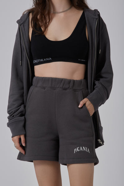 THE ESSENTIAL SWEAT SHORT - CHARCOAL