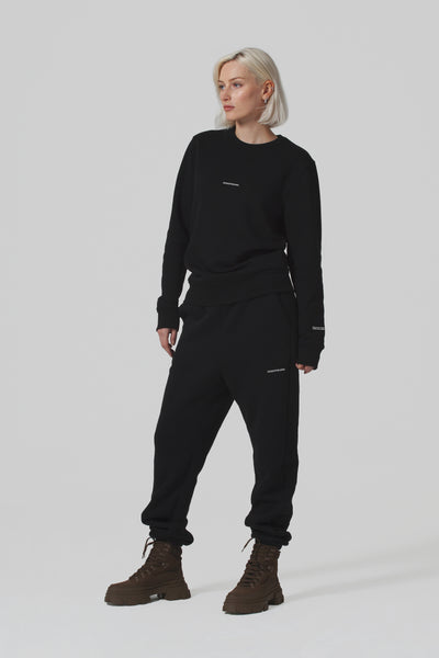 THE MIND BODY EARTH JOGGER & SWEATSHIRT SET - BLACK