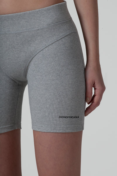 THE FORM RIB BIKER SHORT & VEST SET - GREY