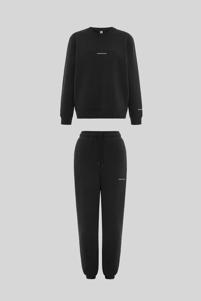 THE MIND BODY EARTH JOGGER & SWEATSHIRT SET - BLACK
