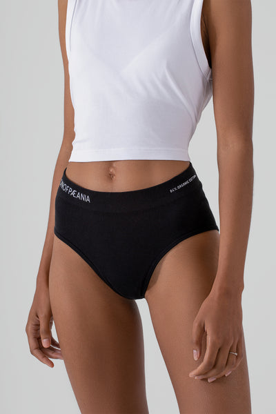 THE HIGH-WAISTED SEAMLESS ESSENTIAL PANT - BLACK