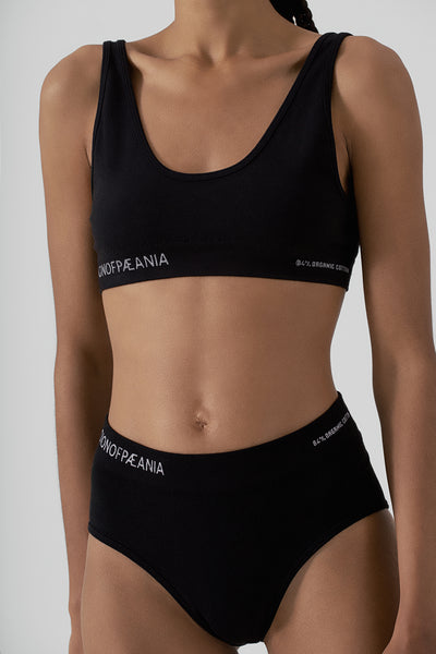 THE ESSENTIAL BRALETTE & PANT LOUNGE SET - BLACK