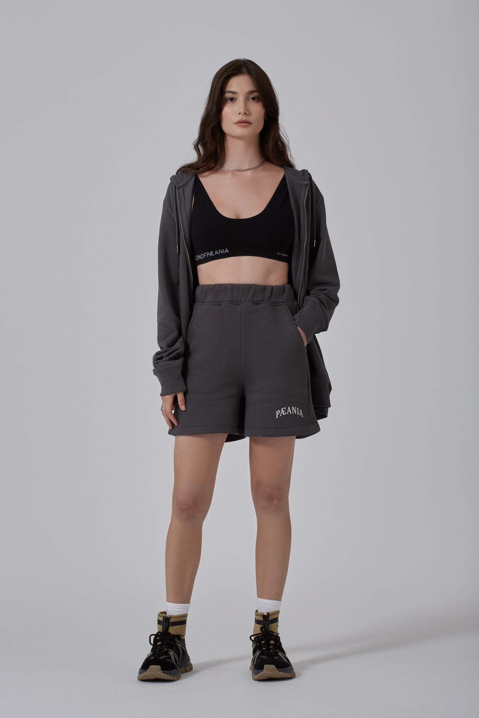 THE ESSENTIAL SWEAT SHORT - CHARCOAL