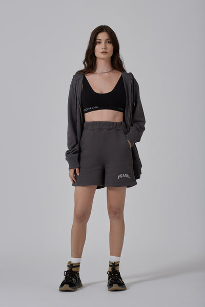THE ESSENTIAL SWEAT SHORT - CHARCOAL