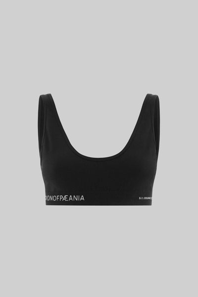 THE SEAMLESS ESSENTIAL BRALETTE TOP - BLACK