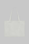 THE RECYCLED COTTON ESSENTIAL TOTE - CREAM & GREEN