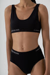THE ESSENTIAL BRALETTE & PANT LOUNGE SET - BLACK