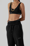 THE SEAMLESS ESSENTIAL BRALETTE TOP - BLACK