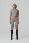 THE FORM RIB BIKER SHORT & VEST SET - GREY